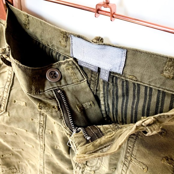 NWOT aubrey textured green utility skirt w/pockets - Picture 6 of 9